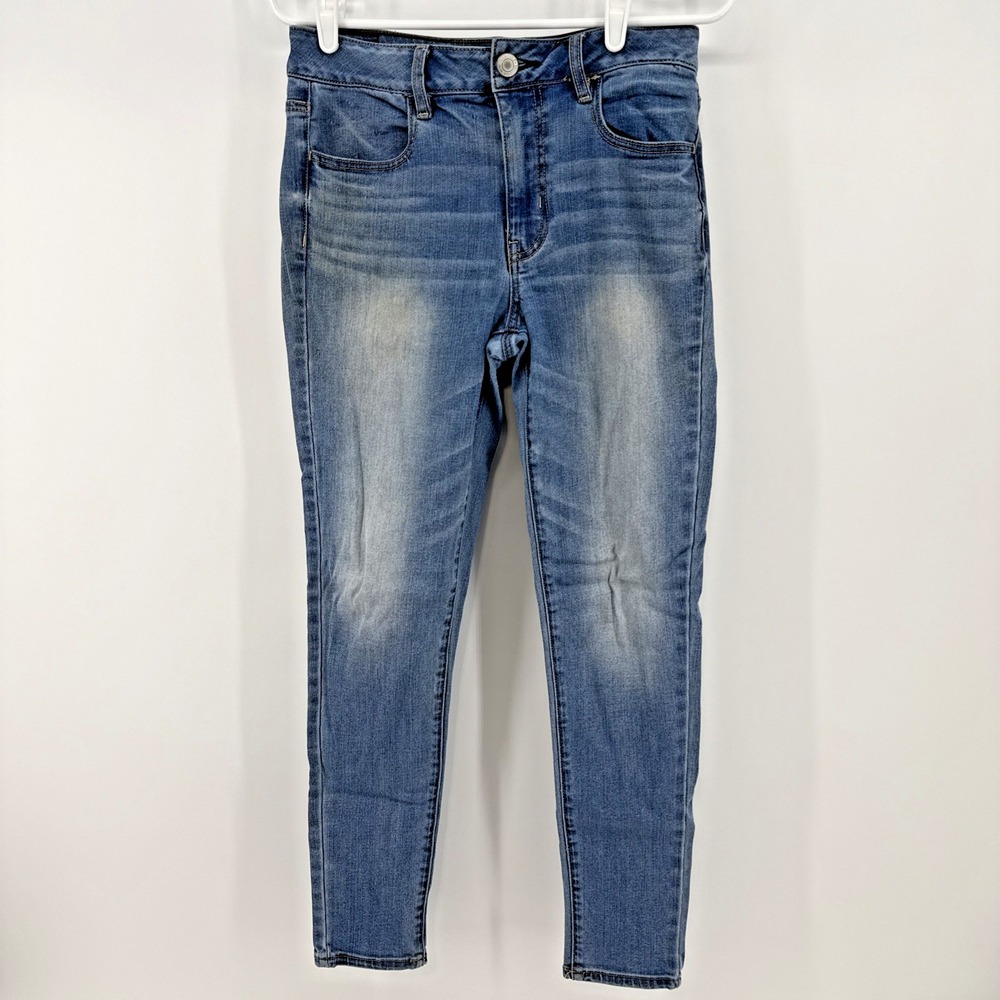 American Eagle Womens Size 8 High Rise Super Stretch Jegging Wash Jeans Reg 90's